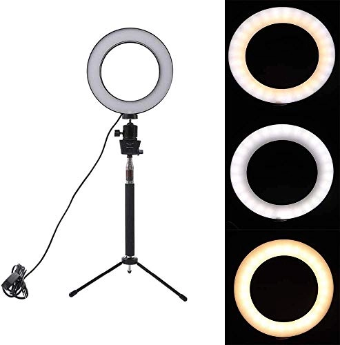 Ring Light LED - 6" Tripod 3 Light Modes