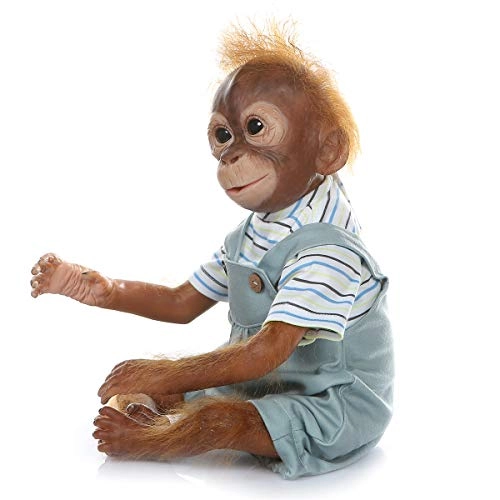 Reborn Monkey Doll - 21 inches (52cm) Silicone Vinyl Brown Ages 3+
