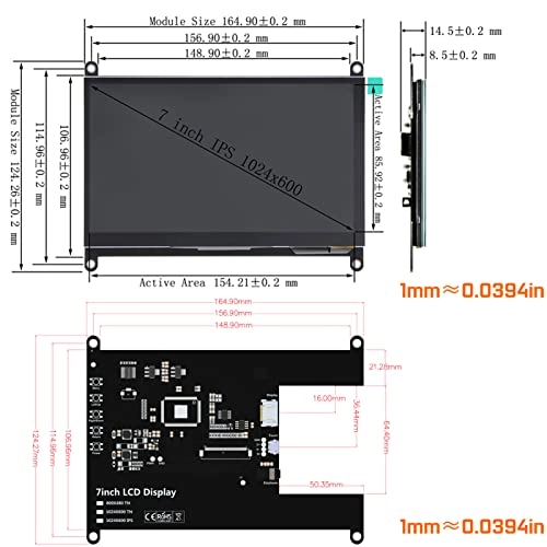 Computer Sensor Panel LCD Screen - WOWNOVA... 7 Inches 1024x600
