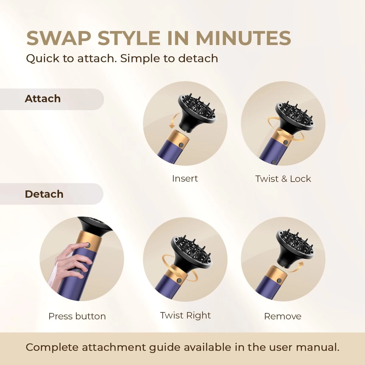 Multi Styler - 6-in-1 1200W Purple