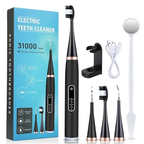 Kids Sonic Tooth Brush - 5 Modes 3 Brush Heads Rechargeable