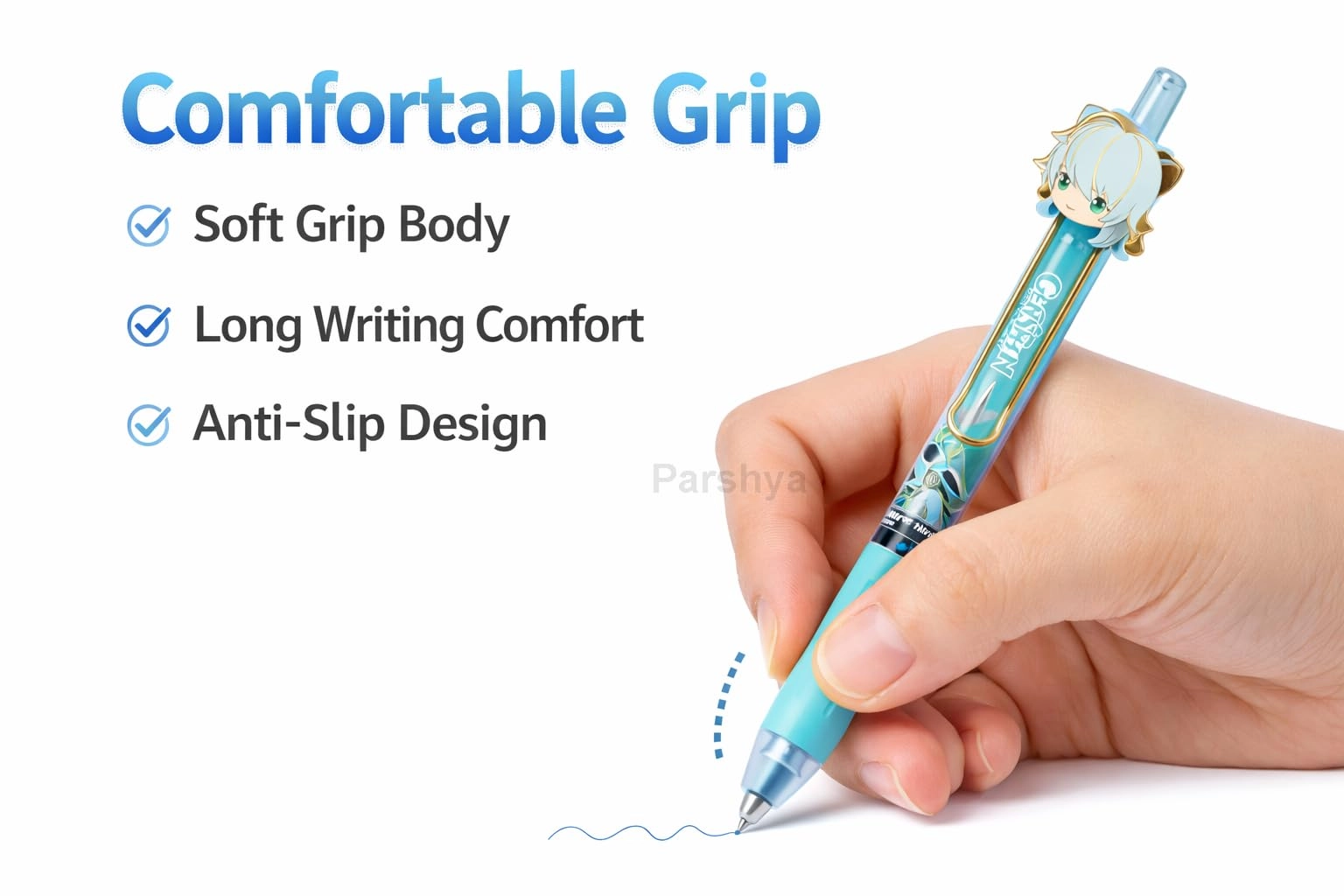 Anime Gel Pen Set - 6 Pcs 0.5mm