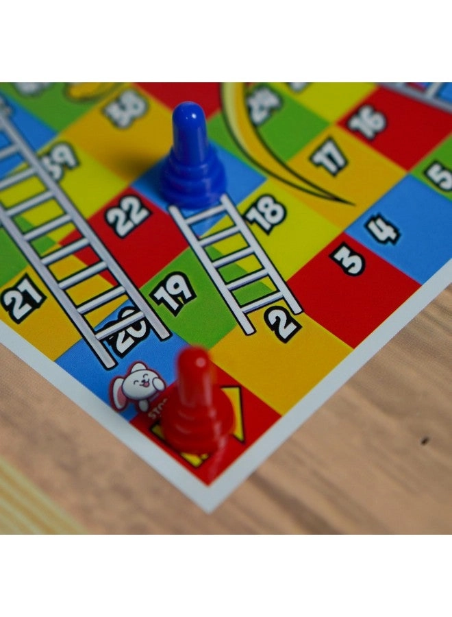 Premium 3-in-1 Fastest Finger First - Sling Puck Chess Ludo Snake & Ladder