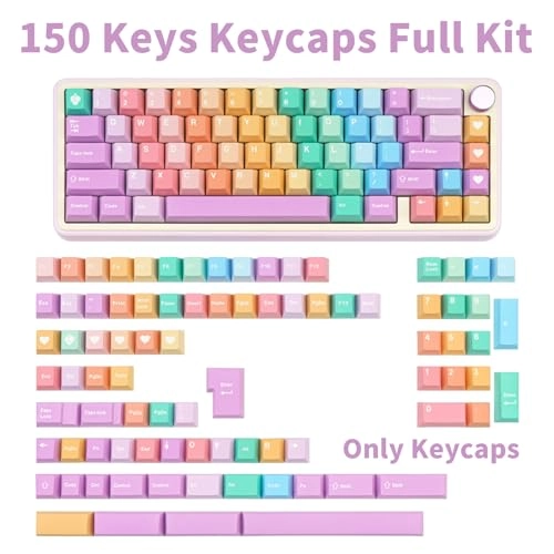 Rainbow Color Keycaps - QWERTY Keyboard (only keycaps)