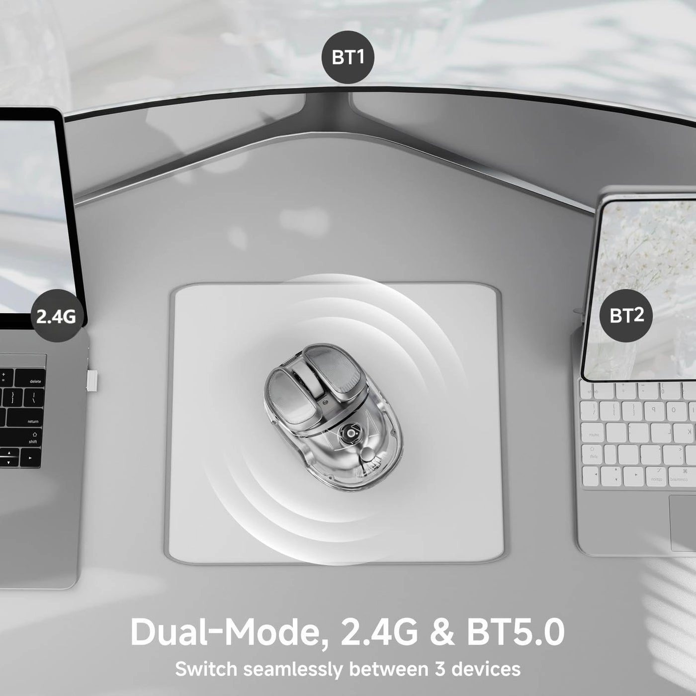 Q9 Wireless Mouse - 2.4G Bluetooth