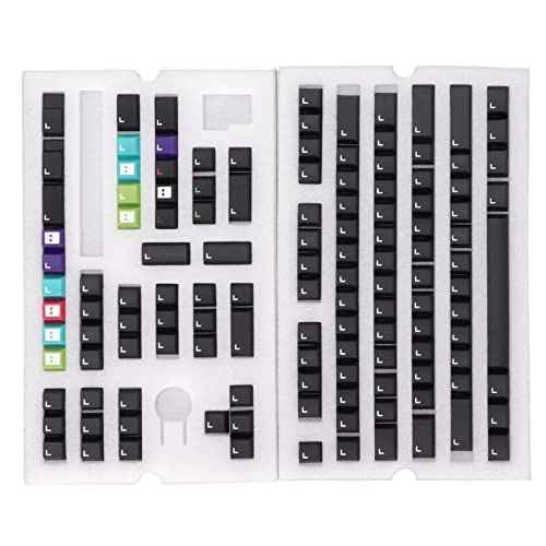 PBT Keycaps - 128 Keys Cherry Height GMK Black PX