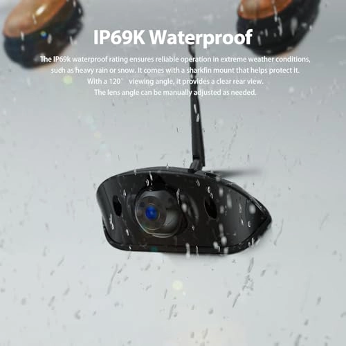 Digital Wireless 2 Backup Camera System - Night vision Wireless + 7’’ DVR Split Monitor - 7 Inches Touch Button