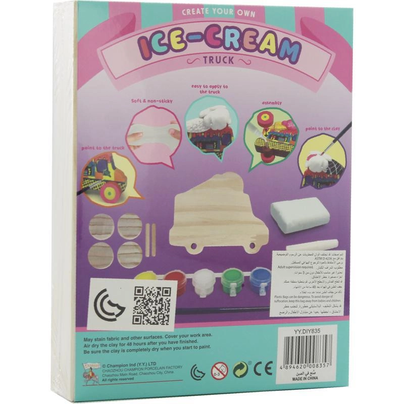 Create Your Own Wooden Ice-cream Truck - Wood/Paint 3 Years and Above