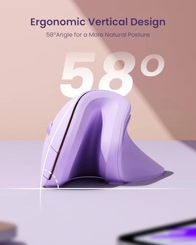 Ergonomic Vertical Mouse with Jiggler - Bluetooth + USB