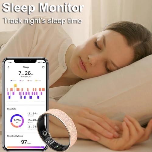 Smart Ring - Heart Rate Monitor Sleep Tracker Blood Pressure