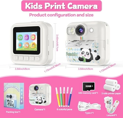 Instant Print Camera - 32GB 1080P