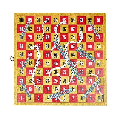 Lagoon Snakes and Ladders - Wooden Brown