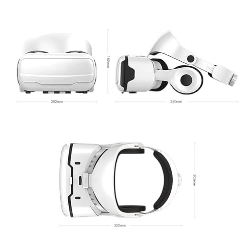 VR Headset - 4.7-6.5 inch Adjustable 3D White