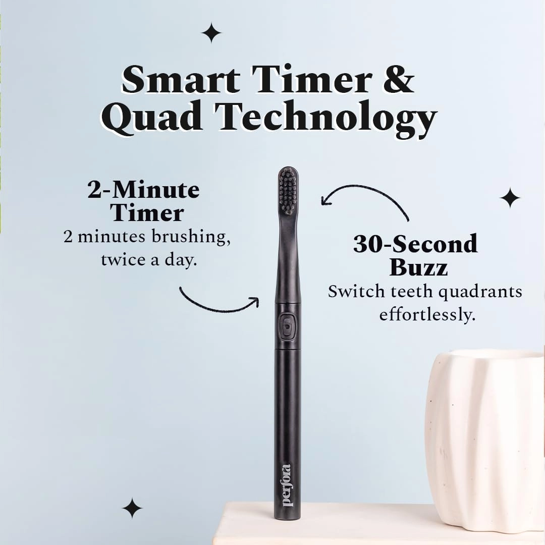 Electric Toothbrush - 2 Modes AAA Powered 2 Brush Heads