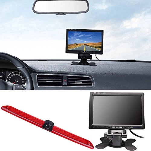 Brake Light Reversing Camera + Rear View Mirror Monitor - Night vision 628 x 586 pixels