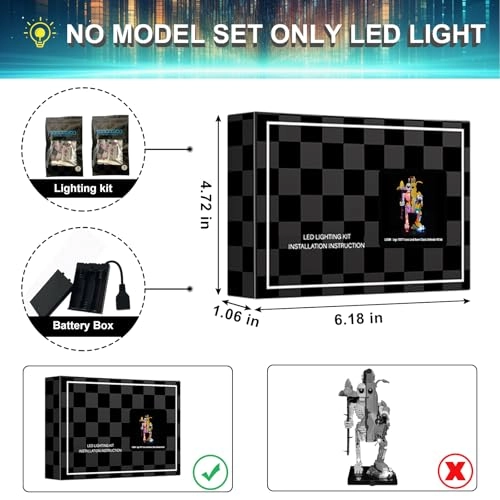 LED Light Kit for LEGO 77072 Peely Bone - USB/Battery Powered LED light only
