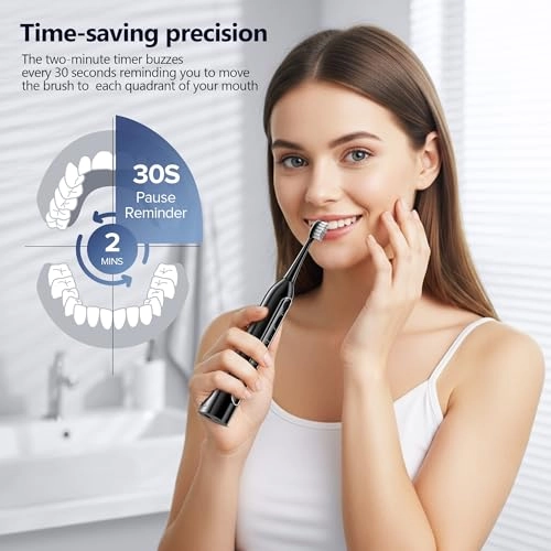 Water Flosser & Sonic Toothbrush - 3 Modes 5 Flossing Speeds IPX7 Waterproof