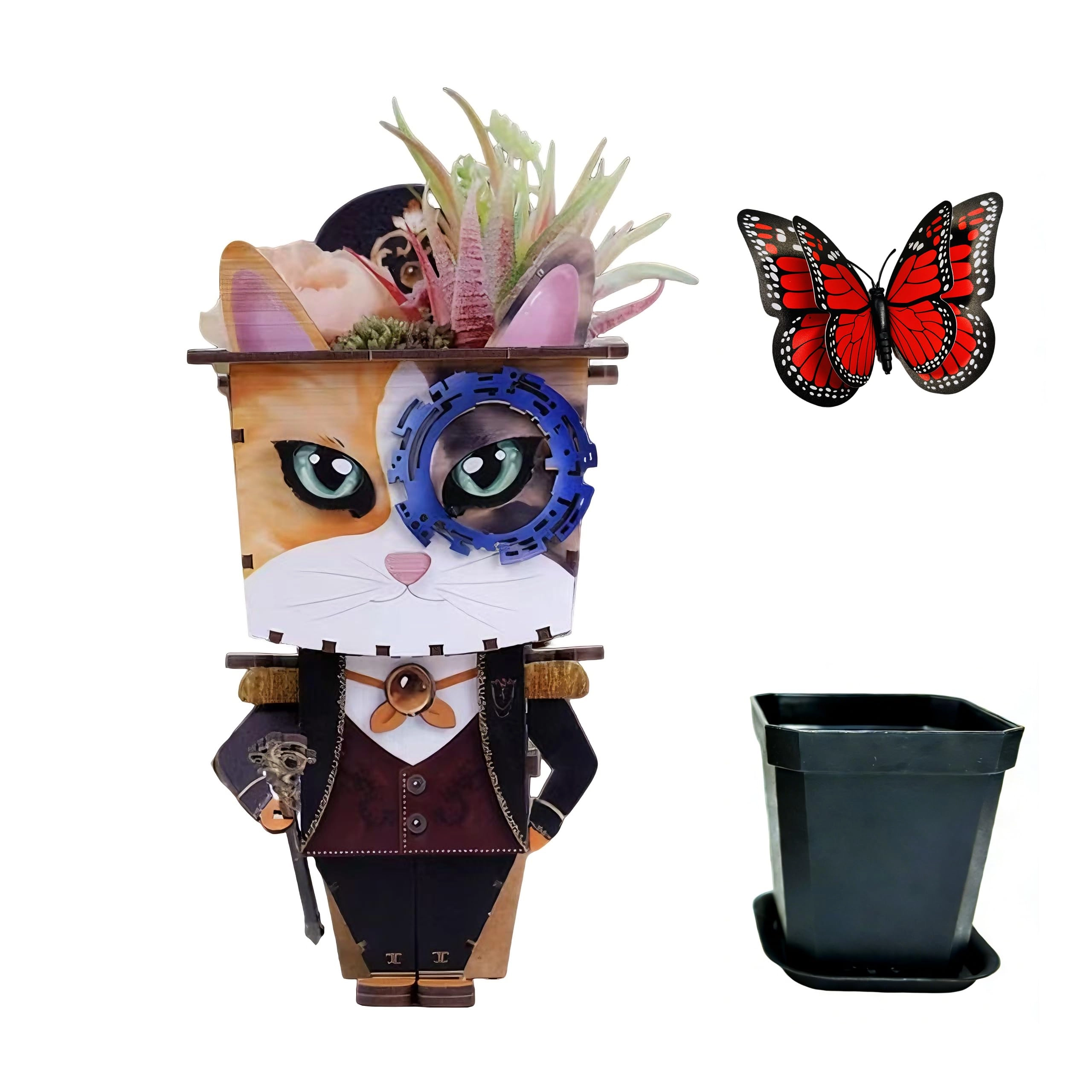 3D Wooden Puzzle Planter - 1 piece(s)