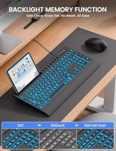 Large Print Backlit Keyboard - Standard Wired
