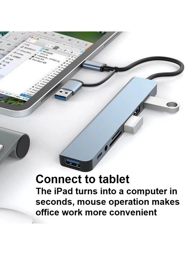 8-in-1 docking station - Type-C and USB MacBook Huawei MateBook Lenovo ThinkPad iPad Pro
