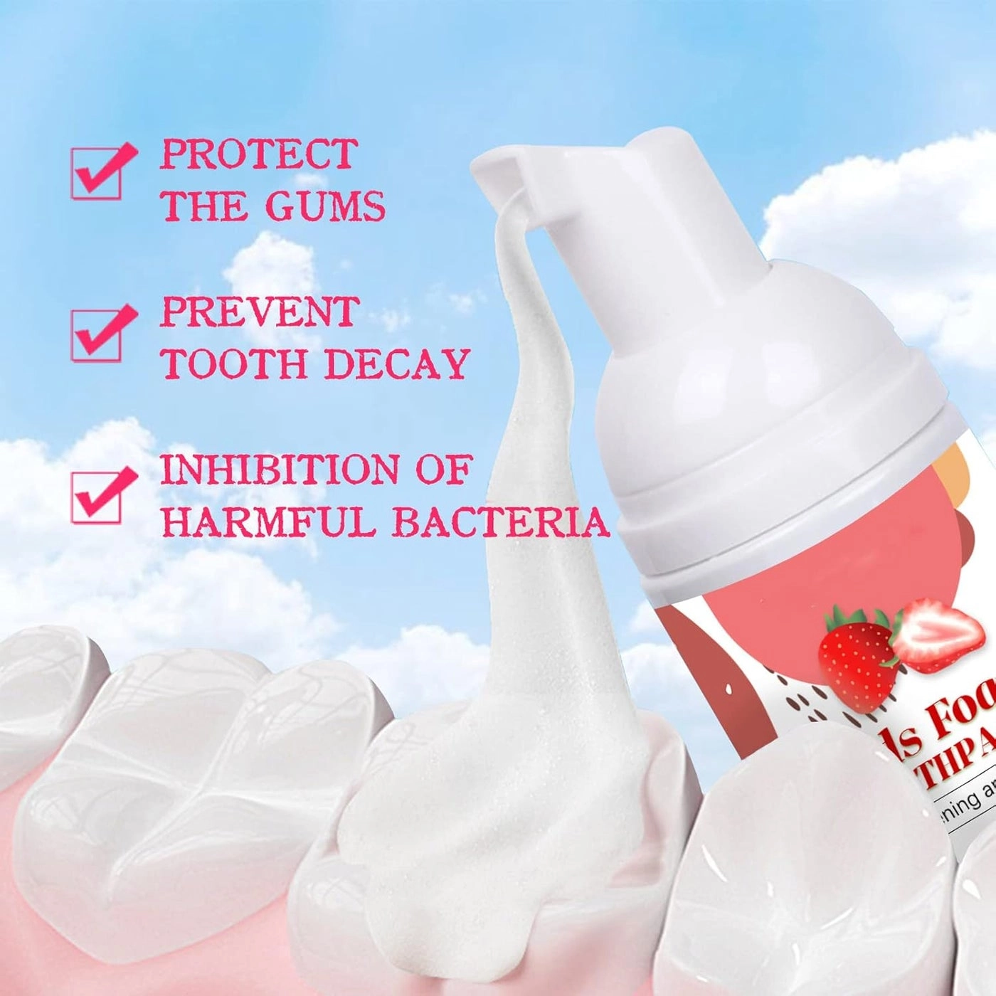 Kids Foam Strawberry Toothpaste Kids 60ml