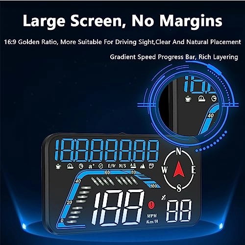 Car Head Up Display - 5.5-inch GPS Compass