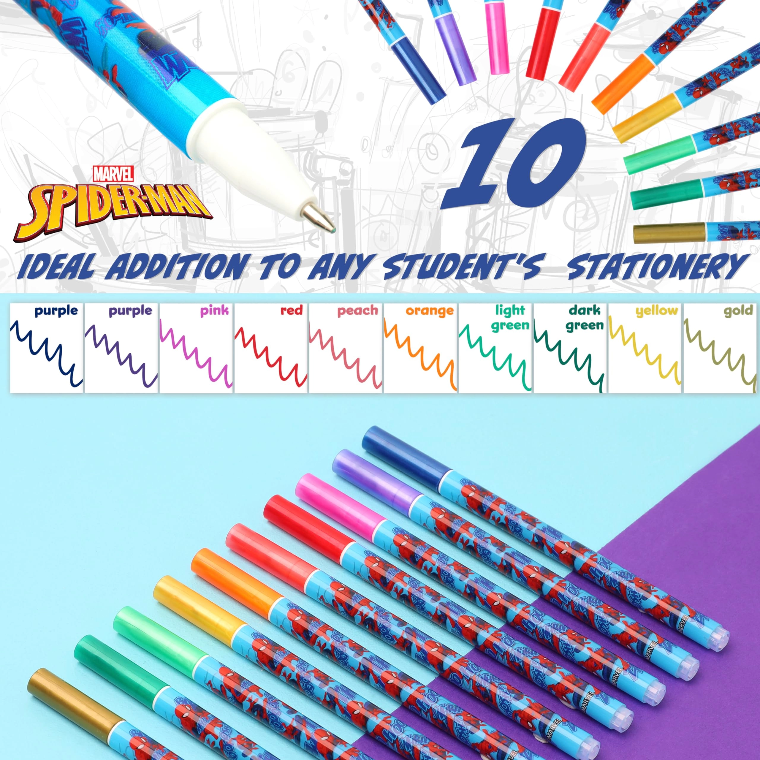 Gel Pens Set - 10 Pack