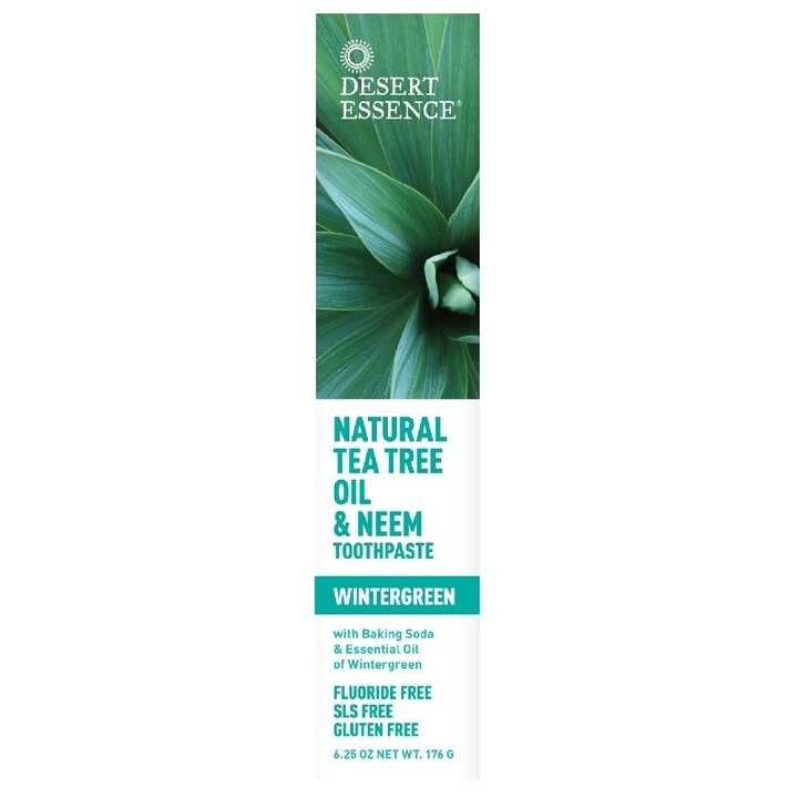 Desert Essence Natural Tea Tree Oil & Neem Wintergreen Toothpaste 176 g