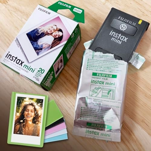 instax Mini Instant Film - 20 Exposures + Sticker Frames for Instax Prints - 20