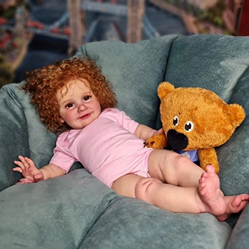Reborn Baby Doll - 26 inch Hand Rooted Curly Hair Weighted Body Ages 3+