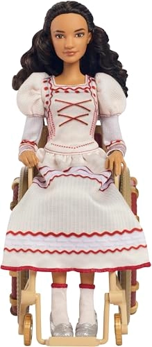 Nessarose Fashion Doll - Brown Curly Hair Gold Wheelchair