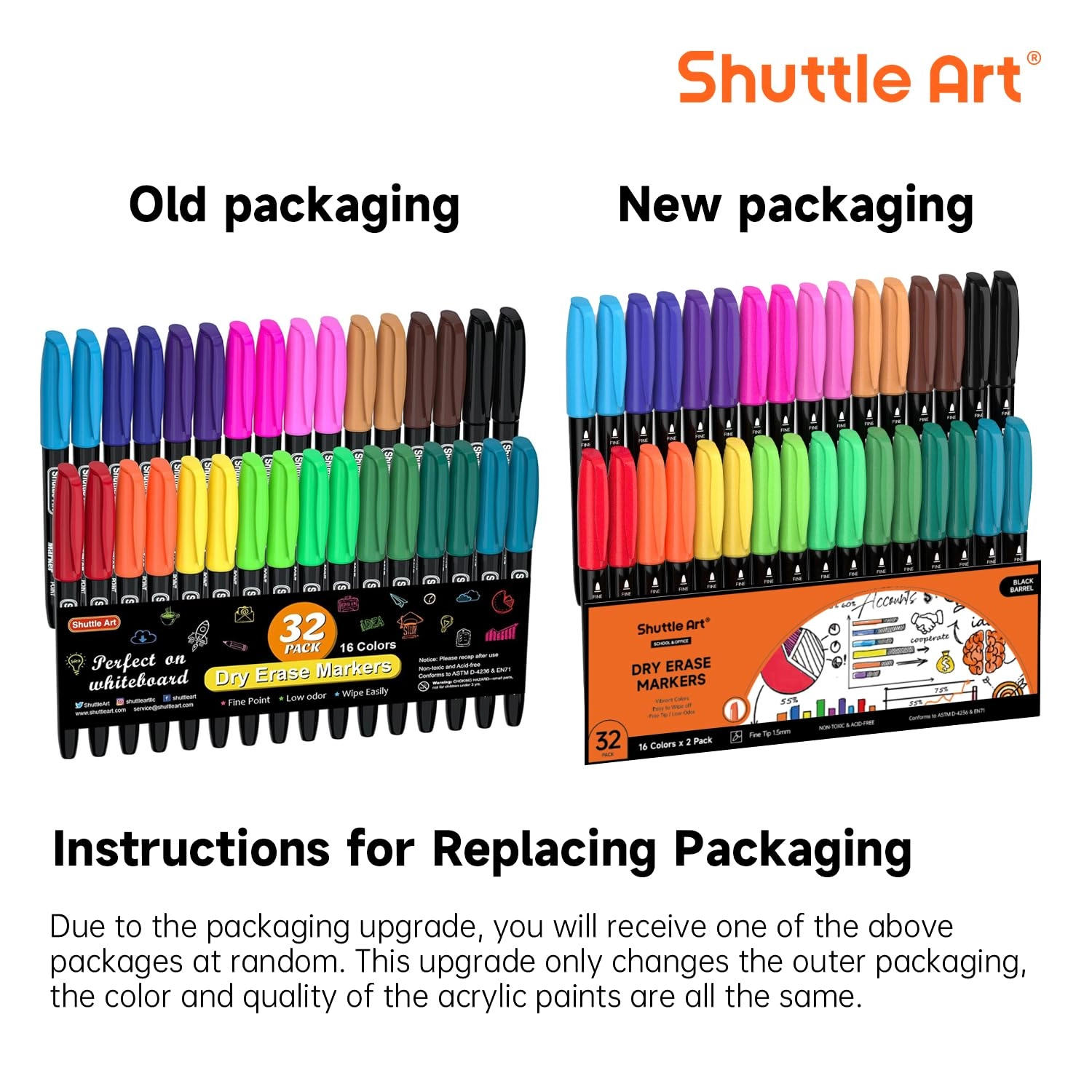 Dry Erase Markers - Multicolor Fine