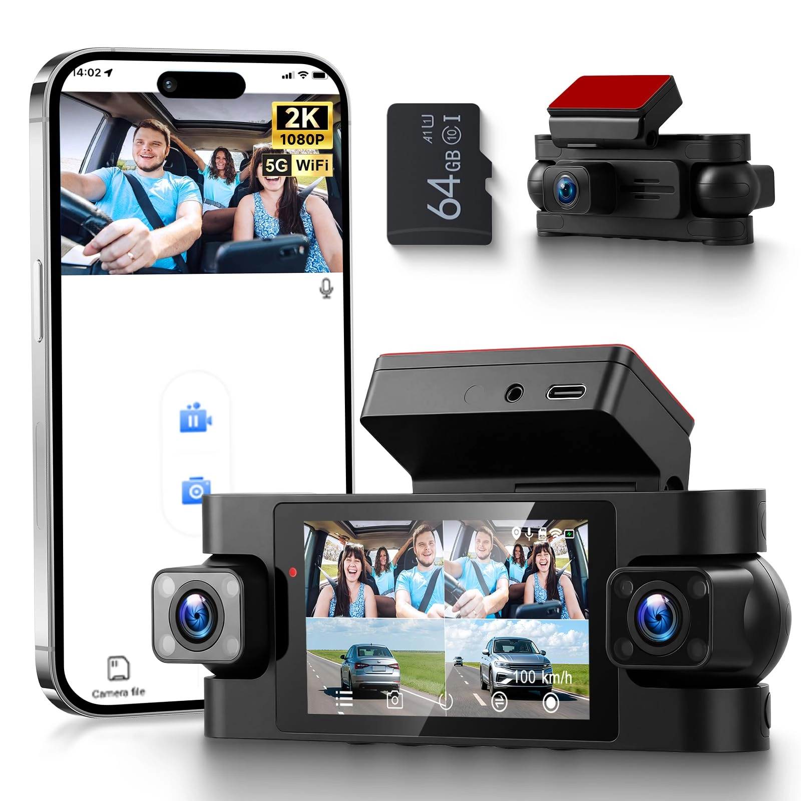 1080P 2K Dash Cam