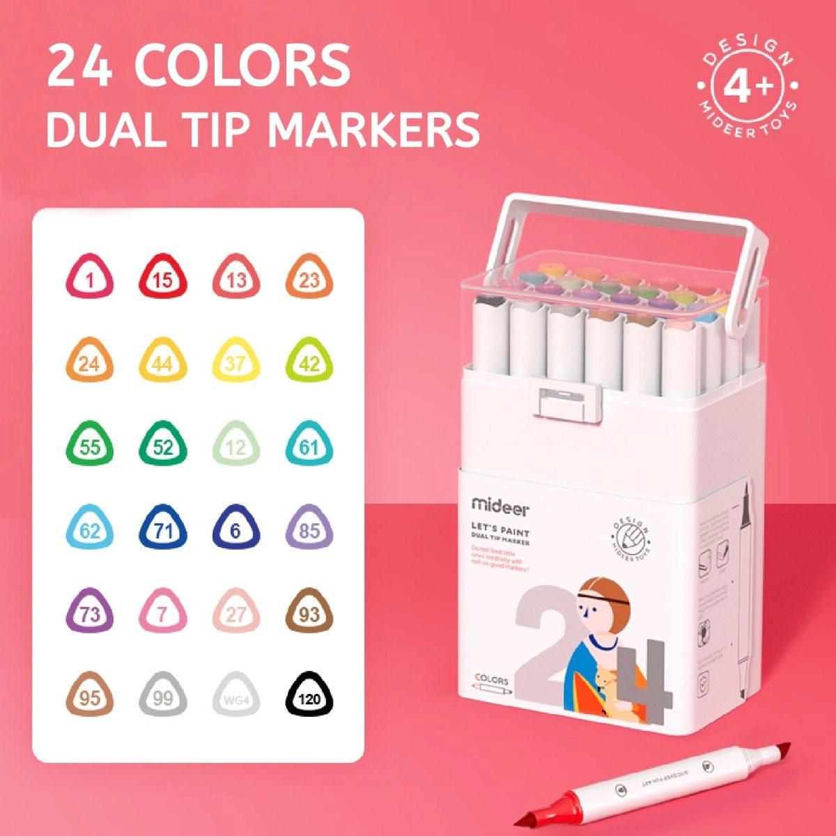 Dual Tip Markers - Multi Colour Brush & Chisel Tip