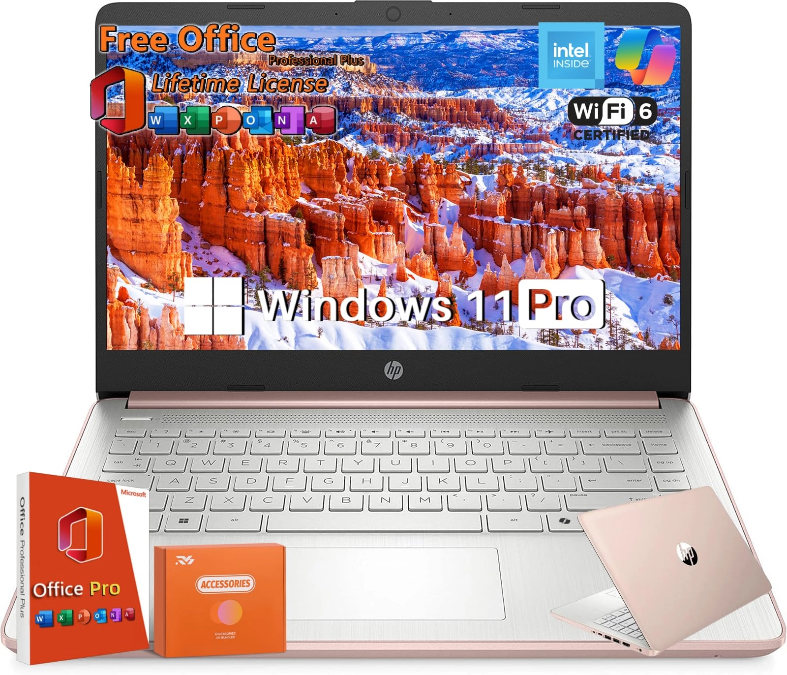 14 Laptop Computer Laptop 14-dq6011dx - 14'' N150 16GB DDR4 128GB UFS + 256GB MSD Card
