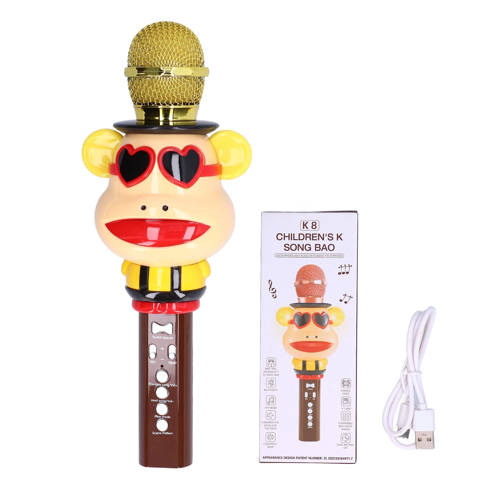 WHYQQ Kids Microphone USB+Wireless Microphone