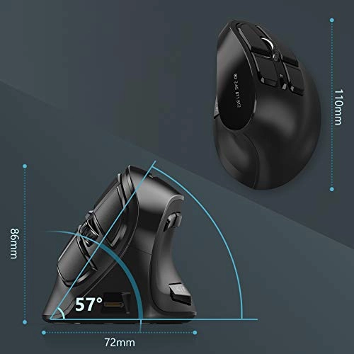 Ergonomic Vertical Mouse - Bluetooth, USB