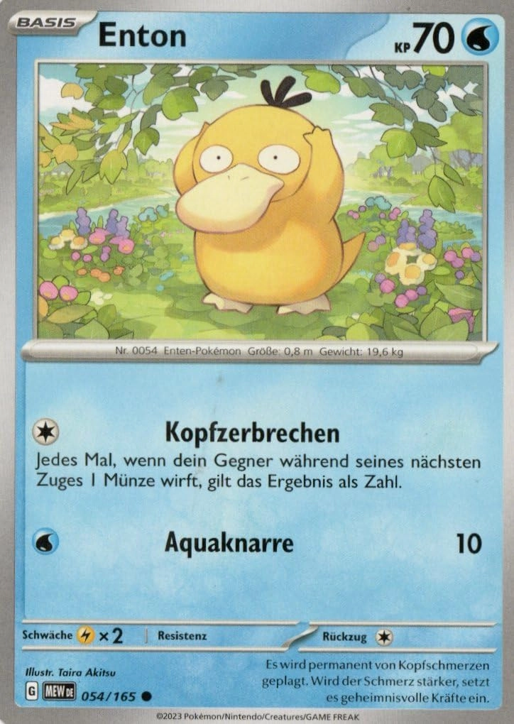 MZTCG Pokemon Enton MEW 054-151 - German