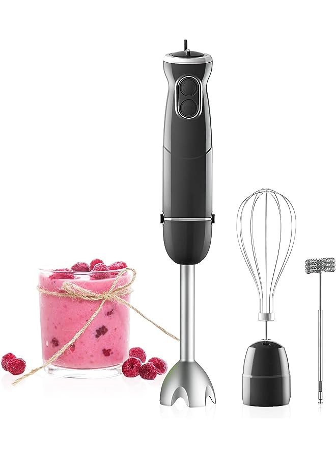 Hand Blender - 6-Speed with Stainless Steel Whisk and Chopper
