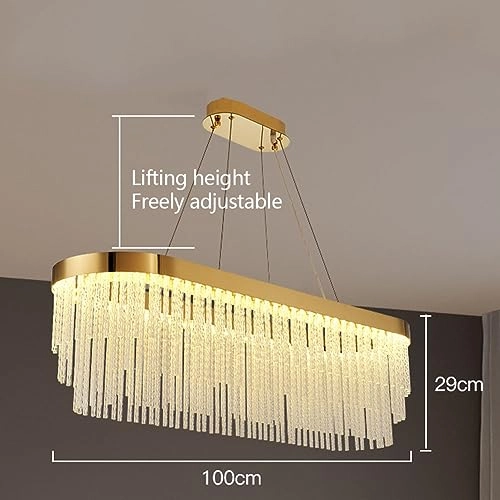 Crystal Chandelier - Golden tricolor light 100*38*30cm