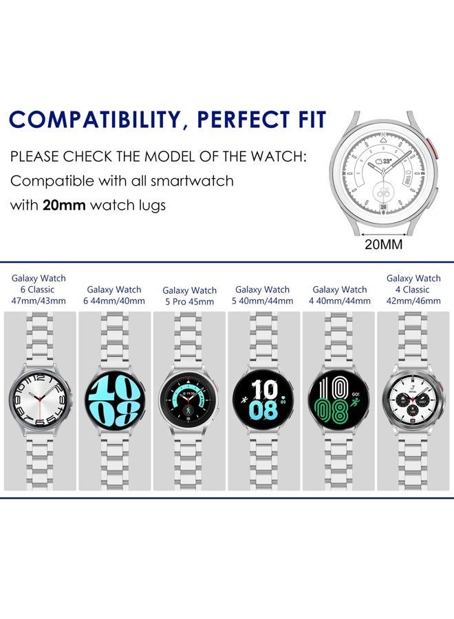 Stainless Steel Band - 20mm Silver Adjustable