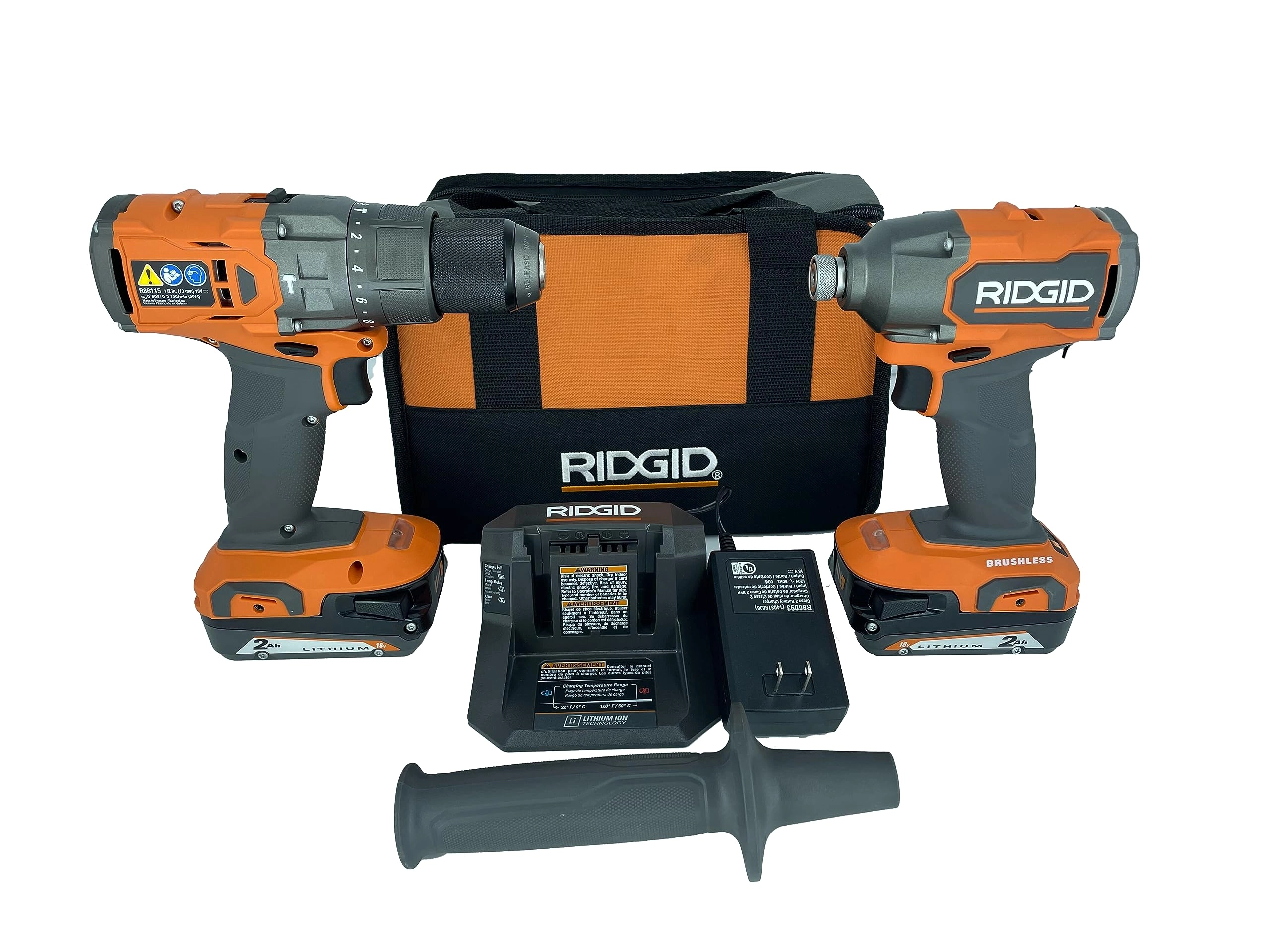 Ridgid Brushless Drill/Driver + 3-Speed Impact Driver - 2.0 Ah