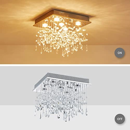 Crystal Raindrop Sqaure - Dimmable