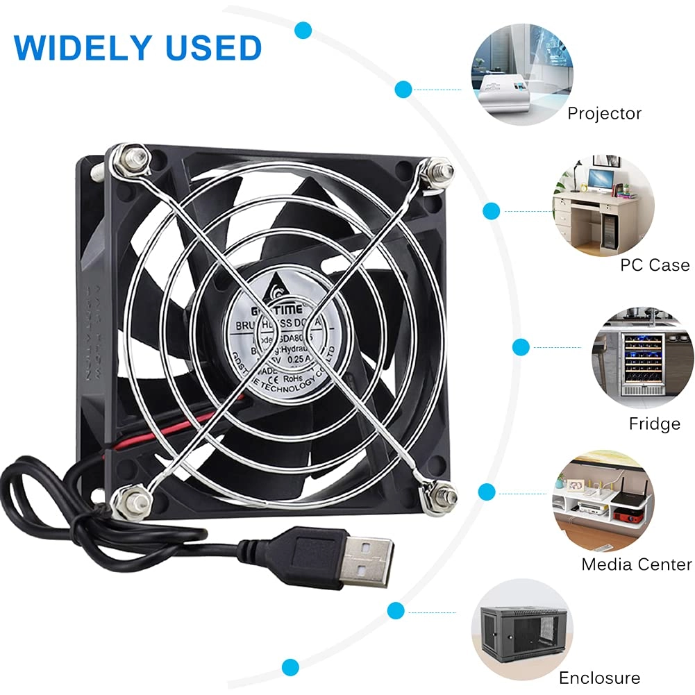 Brushless DC Cooling Fan - 1pcs 80x80x25mm
