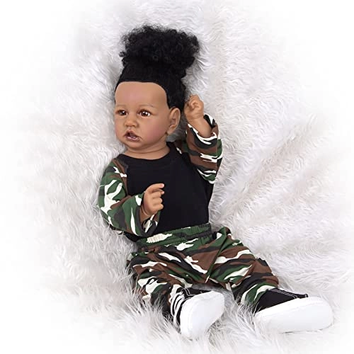 Reborn Baby Doll - 22 Inch Vinyl Brown Eyes