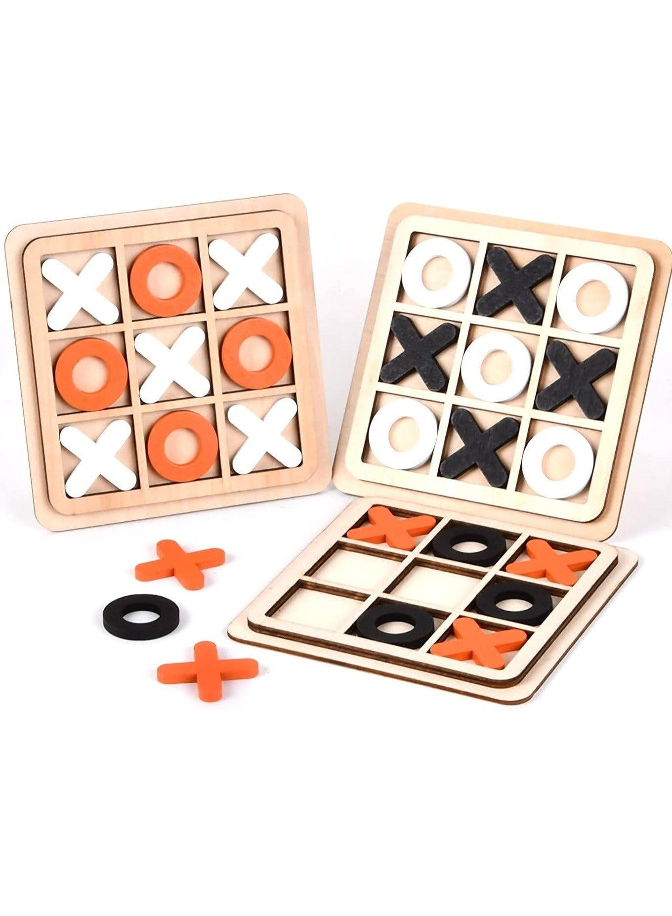MAGIC VAULT Tic Tac Toe - 3 PCS Wooden Value Pack