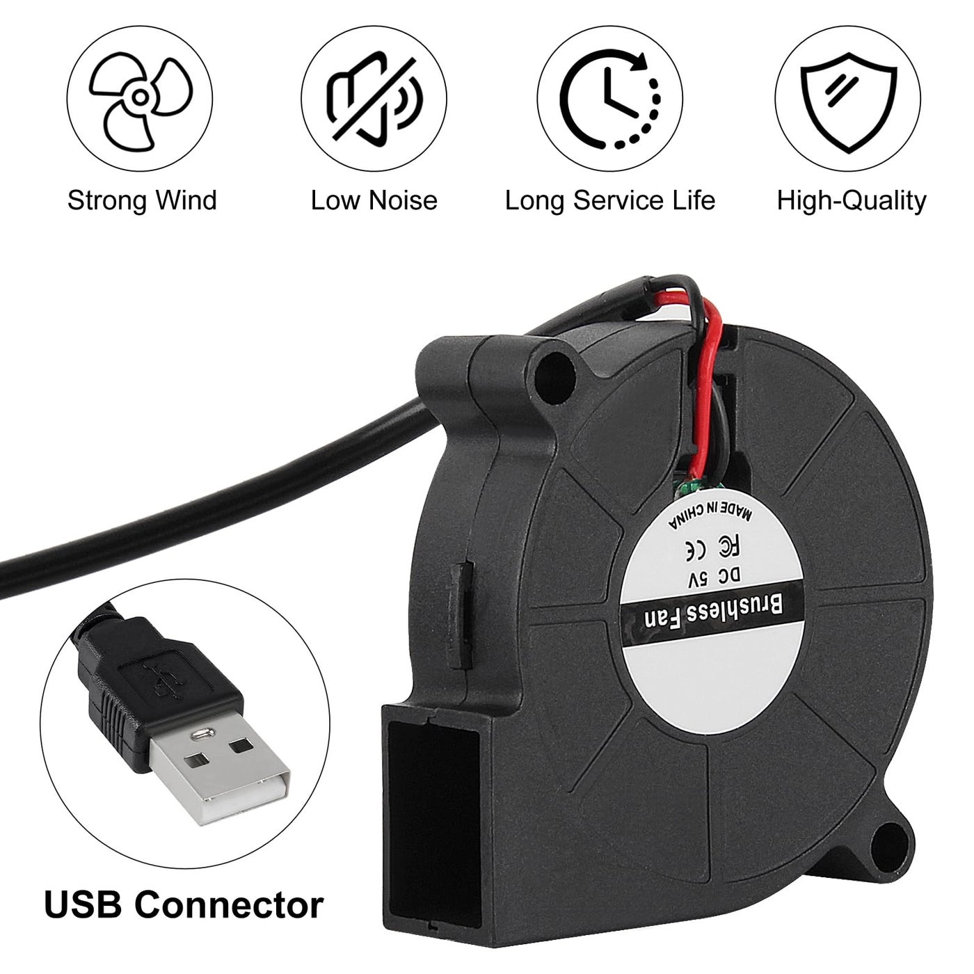 5015 USB Blower Fan - 50mm x 50mm x 15mm