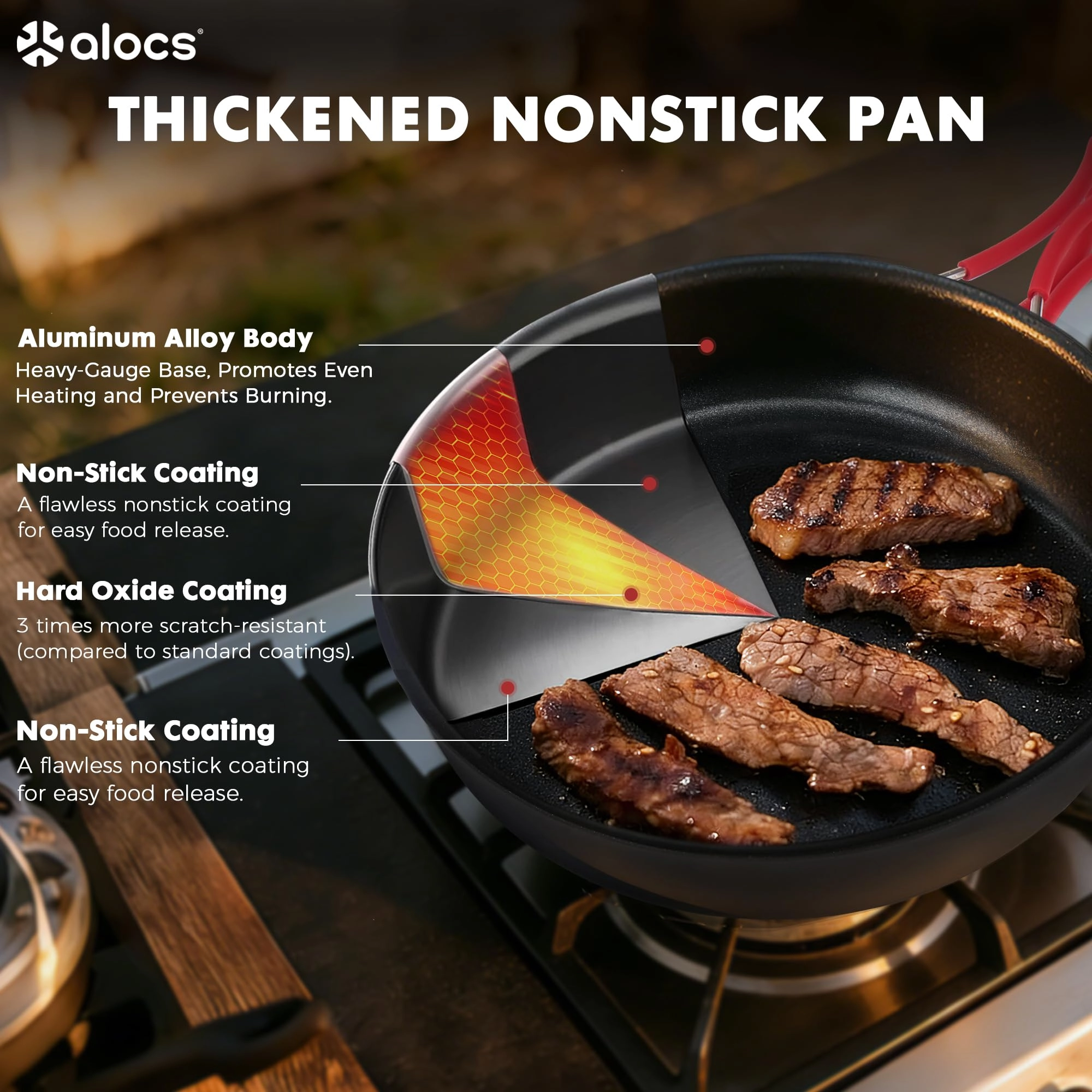 Camping Cookware Set - 3 3.5L 2.2L