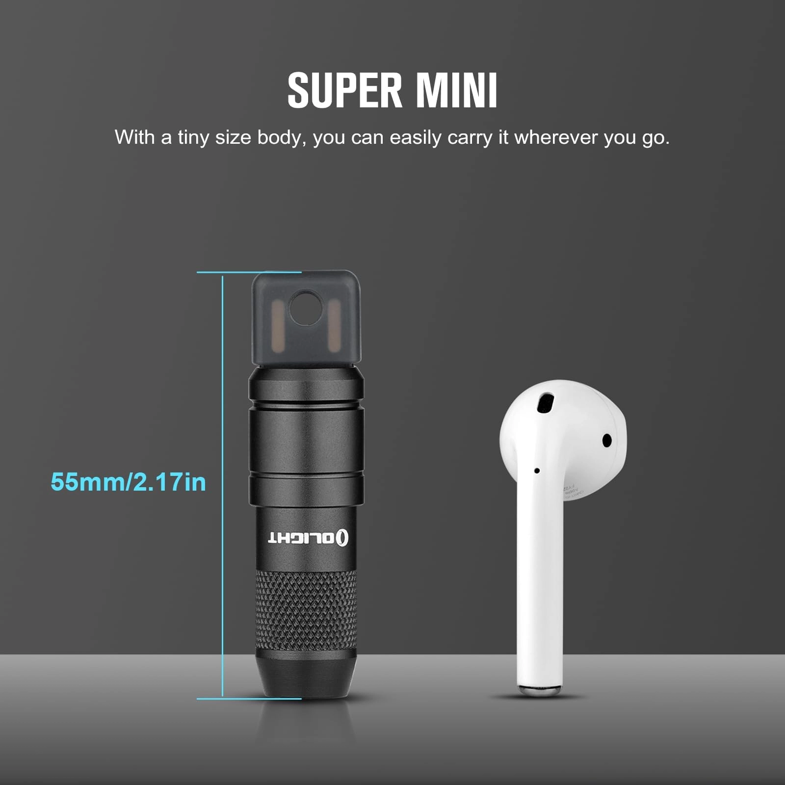 IMINI 2 Keychain Flashlight Rechargeable (50lm) Pack