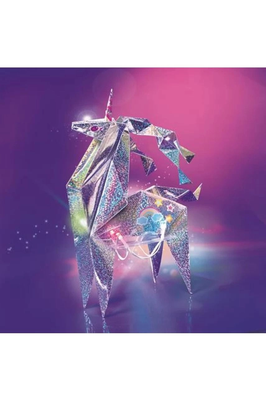 Holographic Light-Up Origami Unicorn Craft Kit 5+ years